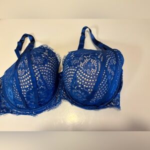 Cacique Royal Blue Lace Bra